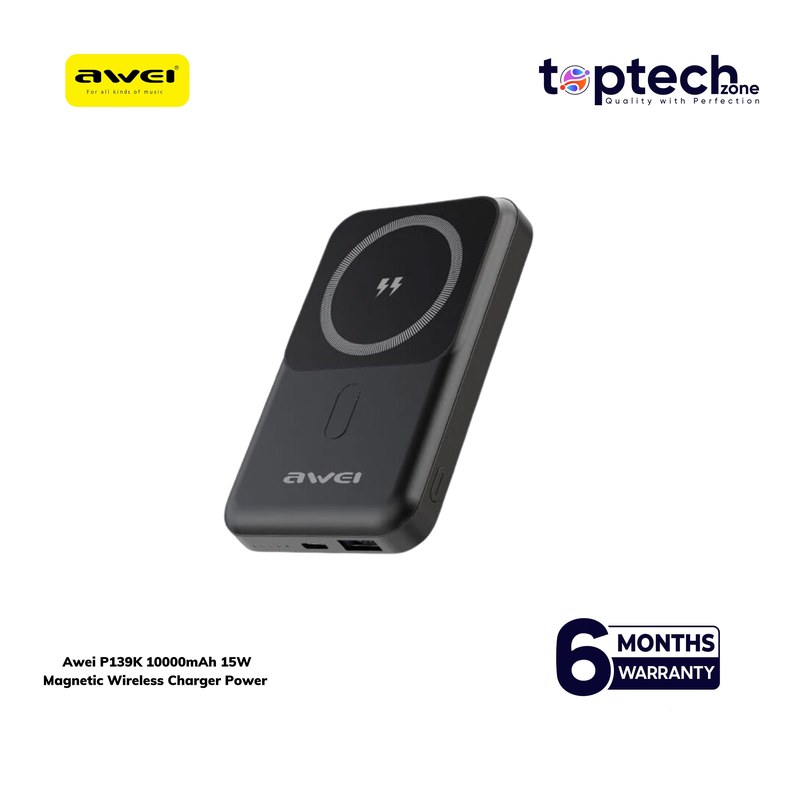 Awei P139K 10000mAh 15W Magnetic Wireless Charger Power Bank