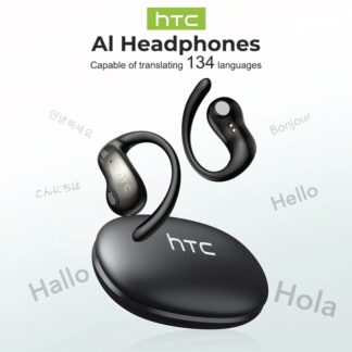 HTC NE19 Bluetooth Earphones OWS Sports Wireless Headphones Powerful Bass AI Translator Earbud Waterproof Ear Hook Louder Stereo