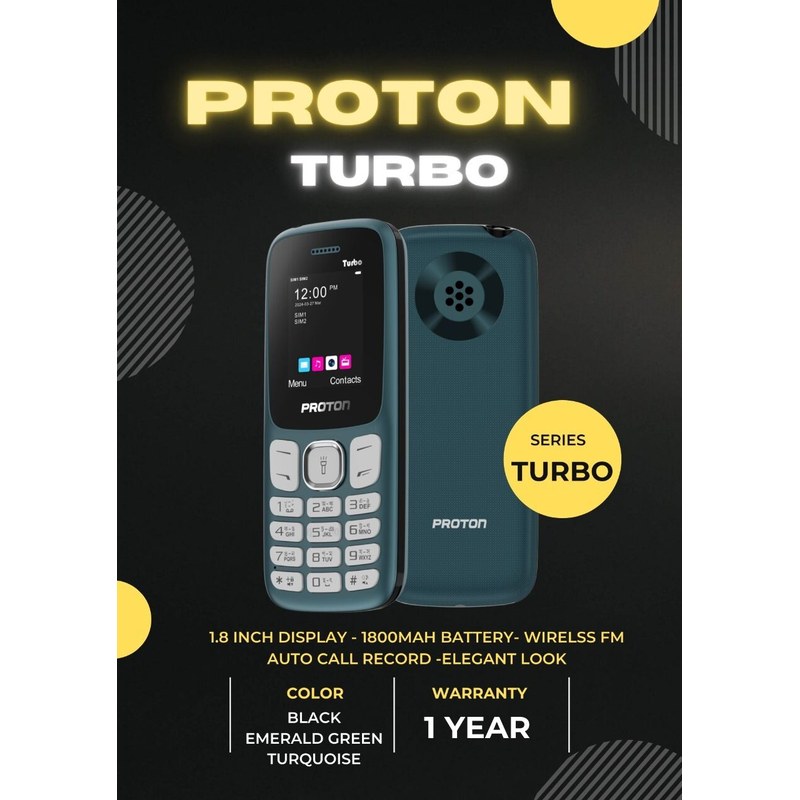 Proton Mobile Phone-RE-Turbo with Big 1800mAH Battery (Multi Color) - 874788