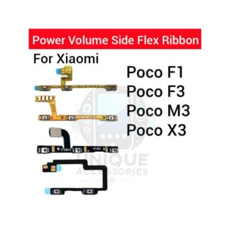 Xiaomi Poco F1 F3 X3 Power on / off Switch Button Side Volume Up Down Buttons Flex Cable Replacement Parts