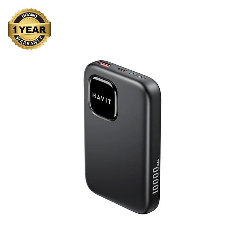 Havit PB31 10000mAh Black+Gray 22.5W Power Bank with LED Indicator