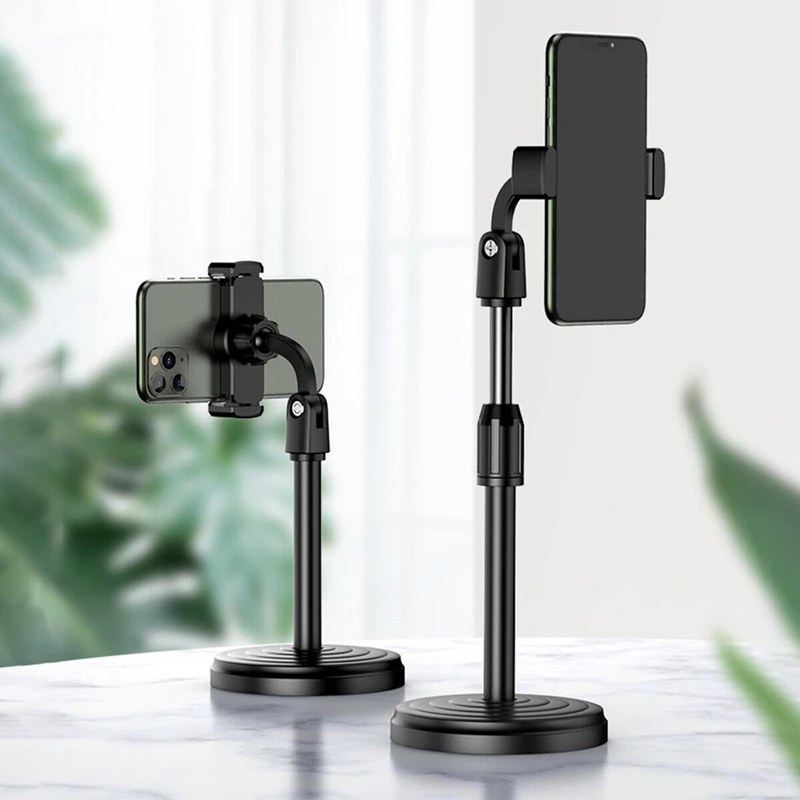 L7 Adjustable Mobile Phone Stand for Desk Up to 1ft Height Adjustable, Foldable 360° Rotating Strong Holder Best Phone Stand for Video Calls, Live Streaming & Online Classes – By