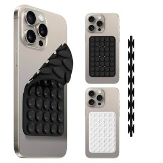 Double Sided Silicone Suction Cup Phone Case Mount  Sticky Phone Grip with Higher Suction Power for Phone Accessories Holder Case