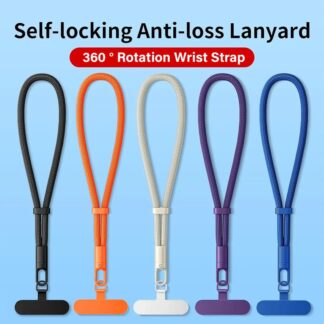 Universal Adjustable Mobile Phone Self-locking Anti-loss Lanyard for iPhone Short Wrist Strap Durable Cell Phone Strap