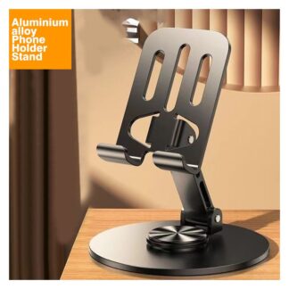 New Design Portable Foldable Desktop Phone Stand Holder Anti-slip 360 Rotating Metal Mobile Phone Holders for All Phones