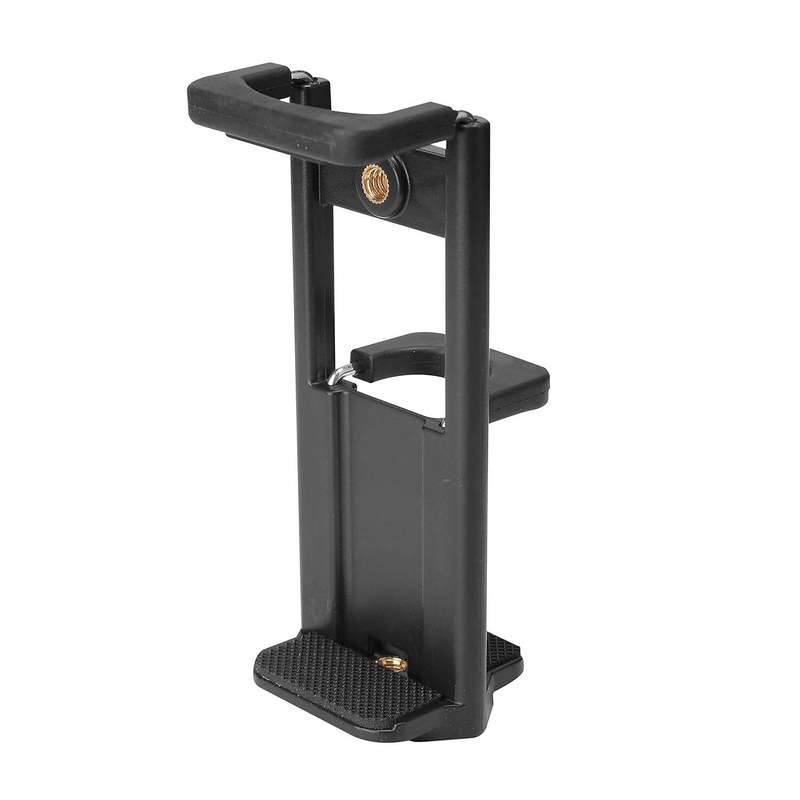 Smartphone & Tablet Holder | Mobile Mount Holder & All Types of Tripods (Width for Smart-Phone 58-90mm | Width for Ipad 110-165mm, Black)