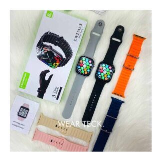 KW2 Max Smart Watch with Bluetooth Calling, 2.02 Inch Display, Rugged Design, Health Tracking, NFC,andThreeBands By Pucko Gadgets