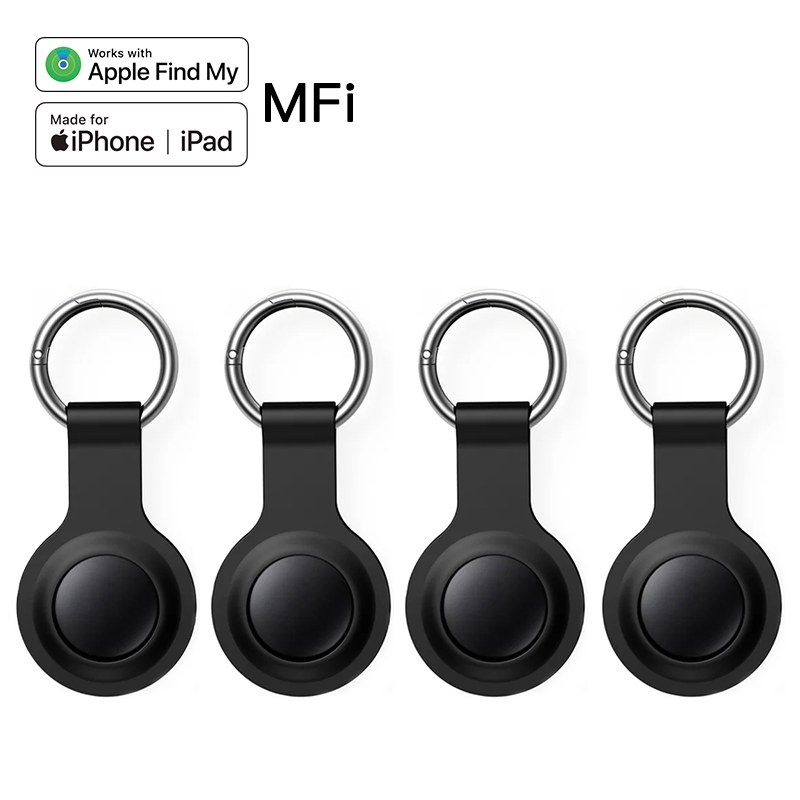 1/4 Silicone Set Anti-Lose Tracker Long-Distance Finder for Find My Voice Locate Keys Bag Toys Smart Tag for iOS iPhone