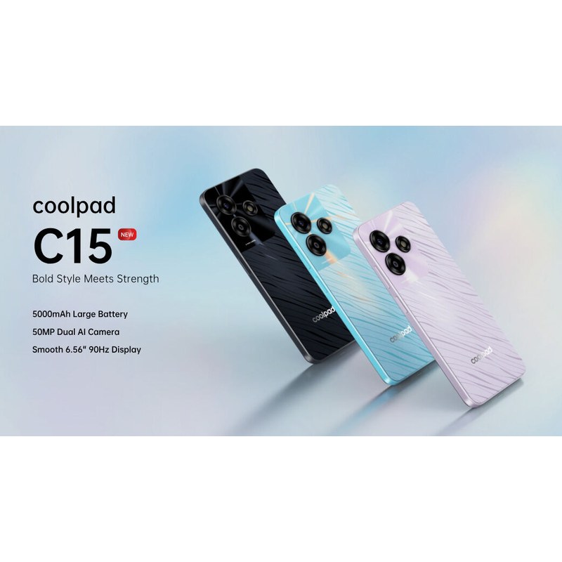 Coolpad Cool C15 Smartphone (Black) โ 6.56โ HD+ 90Hz Display, 12GB RAM (6+6), 256GB ROM, Helio G36, 50MP Dual Camera, 5000mAh Battery