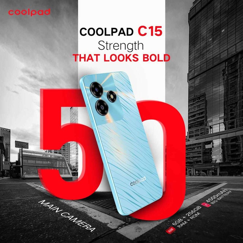 Coolpad Cool C15 Smartphone โ 6.56โ HD+ 90Hz Display, 12GB RAM (6+6), 256GB ROM, Helio G36, 50MP Dual Camera, 5000mAh Battery