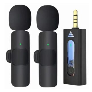 K35 Dual Wireless Microphone 3.5mm Supported for Camera, Sound card, Smartphone